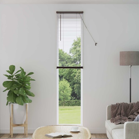 vidaXL Venetiansk persienne Mørk Brun med Mønster 213 x 50 cm 25 mm