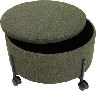 Hübsch Contain Puff m/hjul Ø42