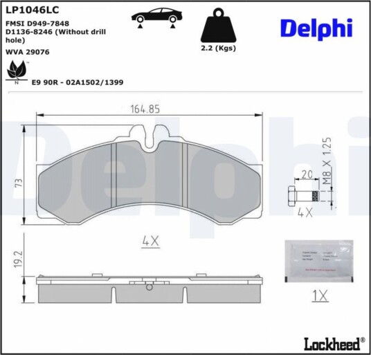 DELPHI LP1046LC Bremseklosser