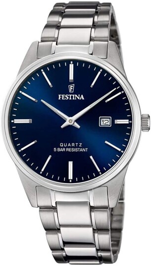 Festina Herreklokke F20511 3 Blå/Stål Ø39 mm Festina Herreklokke F20511 3 Blå/Stål Ø39 mm