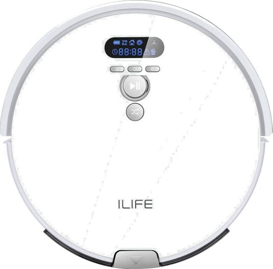 ILIFE V8-Plus Robotstøvsuger med mopp (150 min) Hvit