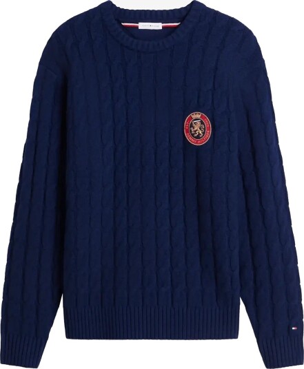 Tommy Hilfiger Icon Crest Graphic Crew Neck CARBON NAVY L