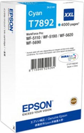 Epson Epson T7892 Blekkpatron cyan T7892