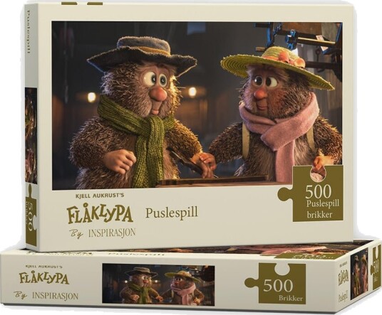 Puslespill 500 Flåklypa Ludvig og Lisa Puslespill 500 Flåklypa Ludvig og Lisa