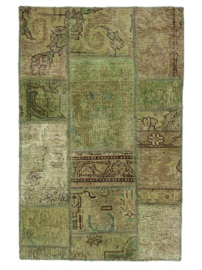 Håndknyttet. Opphav: Persia / Iran Patchwork Teppe 60x90