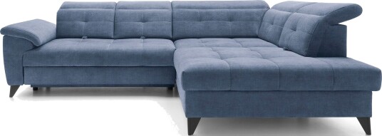 Inferne 5 seters Sofa med Sjeselong   Mørkeblå