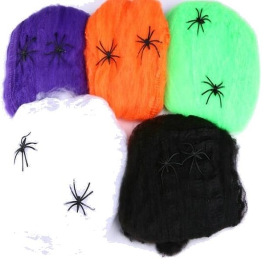 Halloween Edderkoppnett med 2 Edderkopper Halloween Edderkoppnett med 2 Edderkopper
