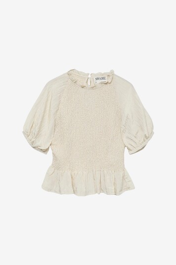 Vero Moda - Bluse vmPhoebe SS High Neck Top - Hvit Vero Moda - Bluse vmPhoebe SS High Neck Top - Hvit