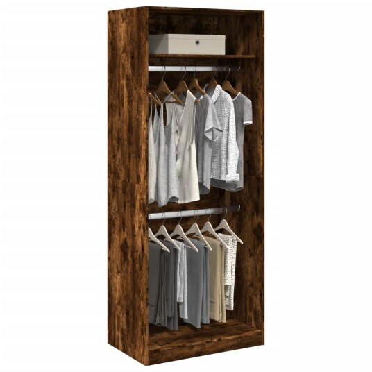 Garderobe røkt eik 80x50x200 cm konstruert tre