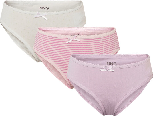 Mango 3 Pack Cotton Panties Purple 116