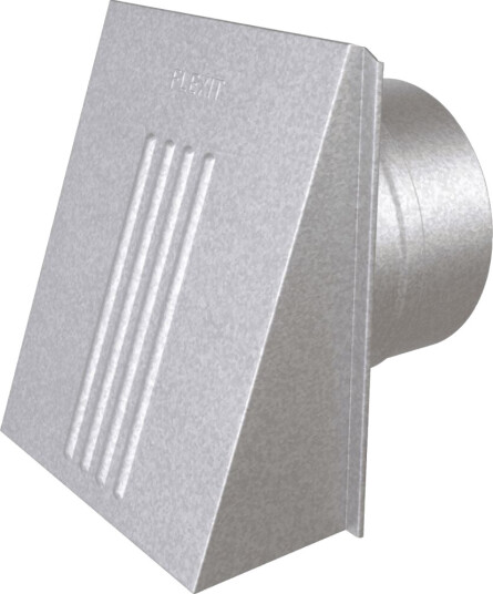 Flexit Ventilatorventil Med Kappe og Spjeld 6x6 Ø125 - 49106