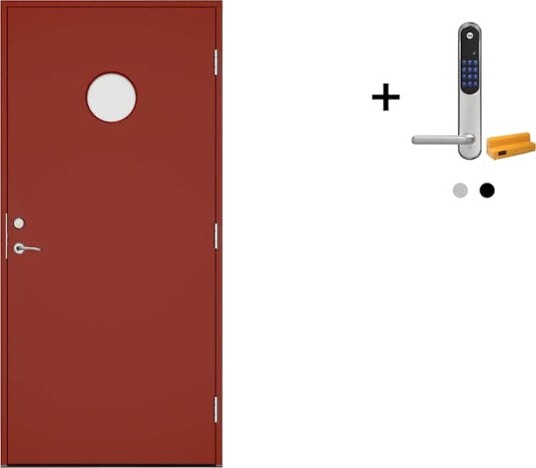 Ytterdør Swedoor Advance-Line Nordic Bergen med Yale Doorman Classic Home