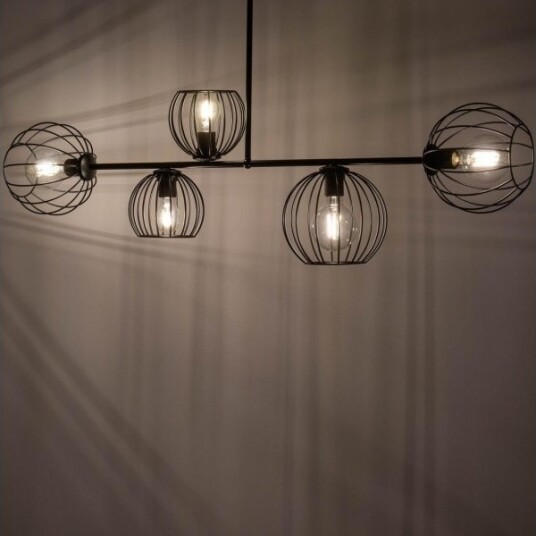 Hengelampe Sigma Taklampe Loftstil Madam 32368 I Metall Svart Hengelampe Sigma Taklampe Loftstil Madam 32368 I Metall Svart