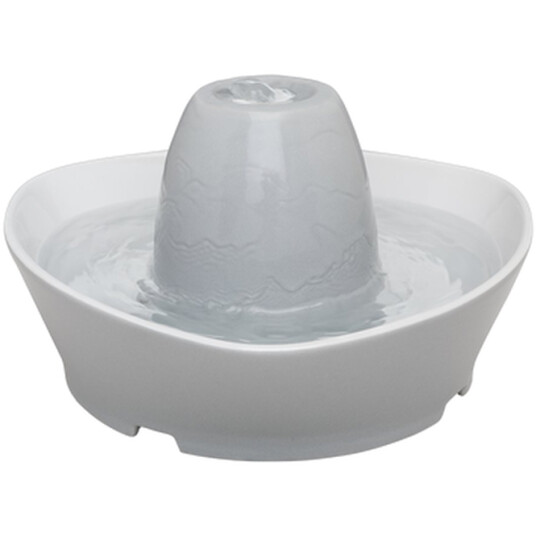 Streamside keramisk fontene for kjæledyr, hvit 1,8 L