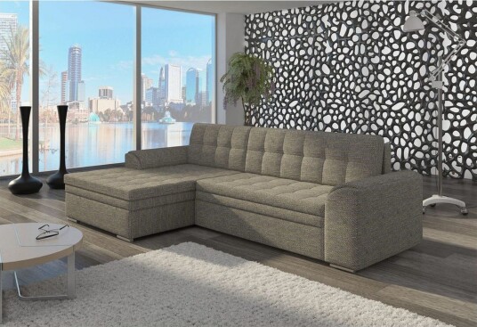 Seksjon Eltap Conforti 275x165x78 cm Berlin 01 Grå Venstre