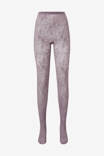 Swedish Stockings   Strømpebukser Rosa Lace Tights   Grå