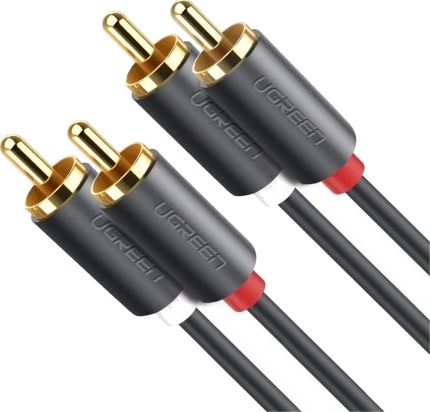 Ugreen 10519 2 X Rca Hankjønn 2 X Rca Hankjønn 3 M Sort