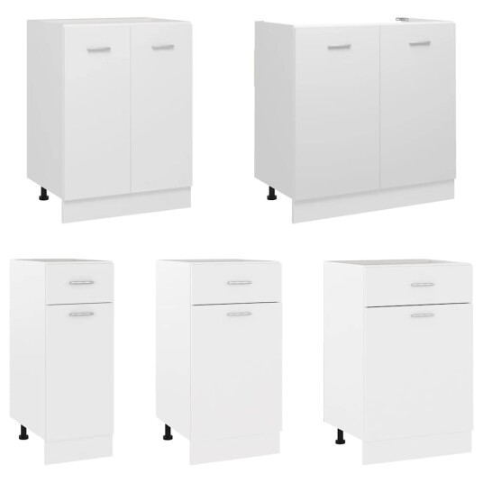 vidaXL Bunnskap til vask hvit 80x46x81,5 cm sponplate