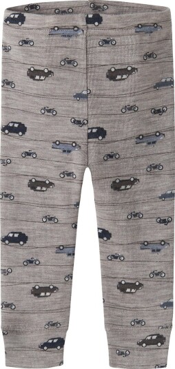 Name It NBMWang Wool Rib Longjohn Aop Noos Grey 80