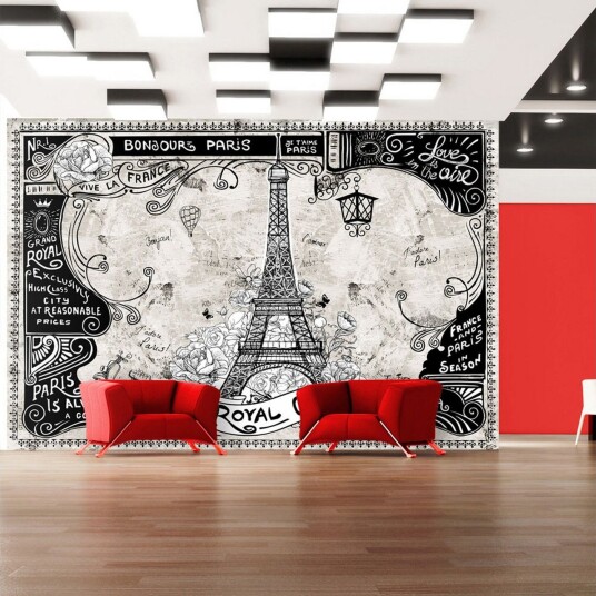 Fototapet Bonjour Paris 200x140 - Artgeist sp. z o. o.