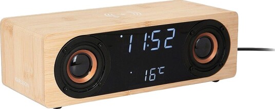 Karlsson Vekkerklokke Classic Bt Speaker Radio W. Phone Charger Brun