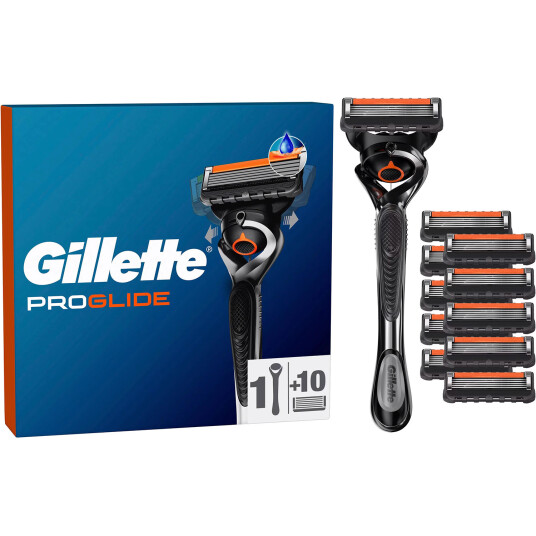Gillette Fusion5 ProGlide barberhøvel Inkl. 10 barberblader