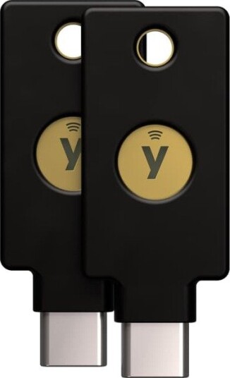 Yubico YubiKey 5C NFC Sikkerhetsnøkkel Svart 2 stk 101207 Yubico YubiKey 5C NFC Sikkerhetsnøkkel Svart 2 stk 101207