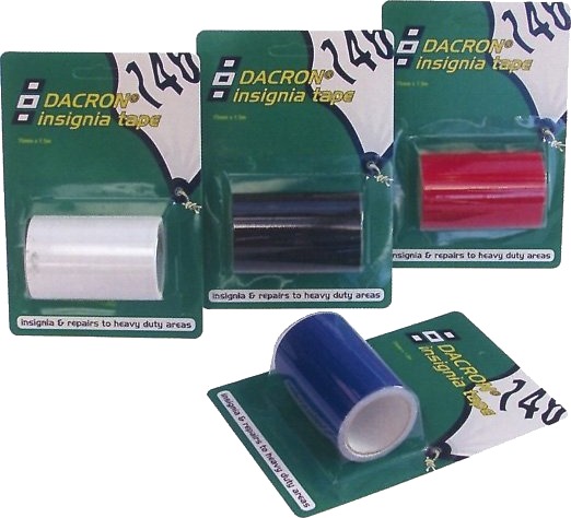 PSP Dacron insignia tape hvit 75 mm 1,5 m