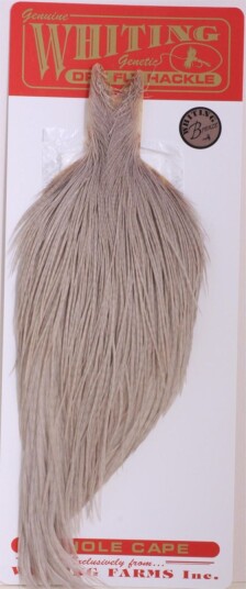 Whiting Dry Fly Cape - Light Dyed Dun Bronsegradering Whiting Dry Fly Cape - Light Dyed Dun Bronsegradering