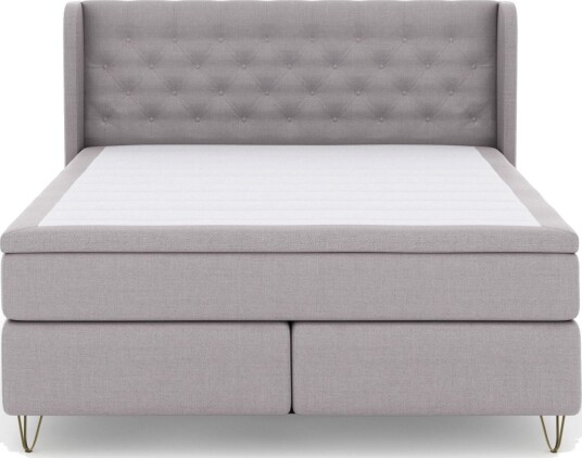Select No 5 Komplett Sengepakke 210x210 Fast/Medium WatergeLysegrå/V formede Metallben