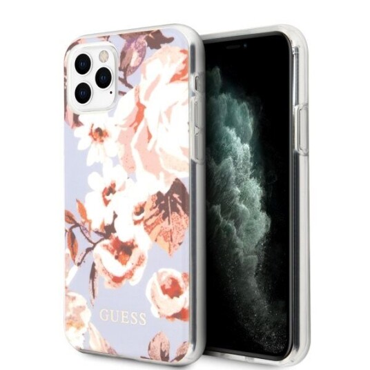 Guess Dėklas, Skirtas Iphone 11 Pro Max Guhcn65imlfl02 Alyvinis Kietas Dėklas Flower Collection