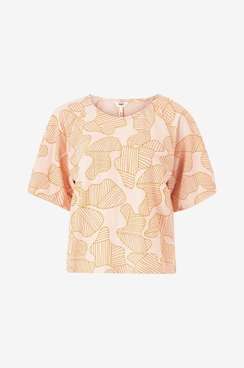 Object - Bluse objSila S/S Top 127 - Gul