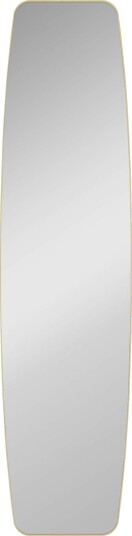 Veggspeil med gullfarget metallramme – 160 x 40 cm