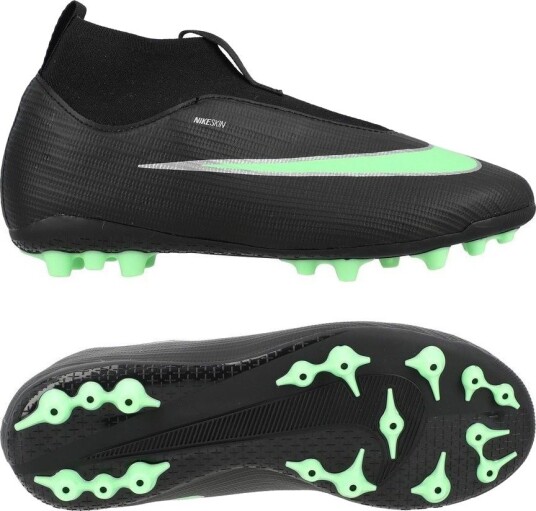 Nike Mercurial Superfly 11 Academy Ag Shadow   Svart/illusion Green Barn   Kunstgress (Ag) størrelse 33½