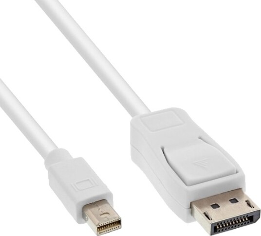 Inline Displayport Kabel Mini Displayport M Til Displayport M Displayport 1.2 3 M 4K Støtte Hvit