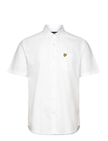 Lyle & Scott Short Sleeve Oxford Shirt White M