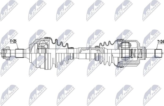 NTY NPW CT 173 Drivaksel