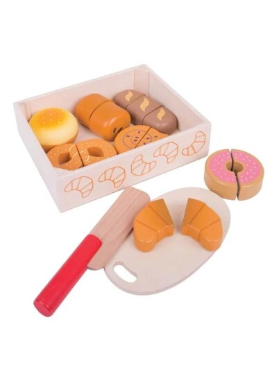 Bigjigs Wooden Box with Sliced Bread 17pcs.