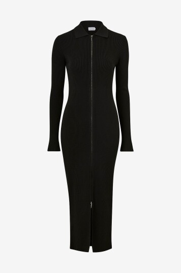 Calvin Klein   Kjole Iconic Rib Shirt DresSvart