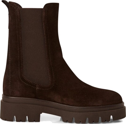 Tamaris   Boots Chelsea Suede   Brun