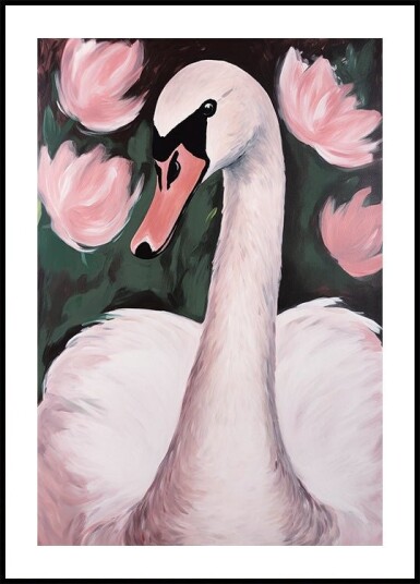 Swan In The Pond Plakat / 70x100cm