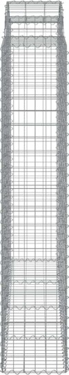 vidaXL Gabionkurver buede 7 stk 200x50x200/220 cm galvanisert jern