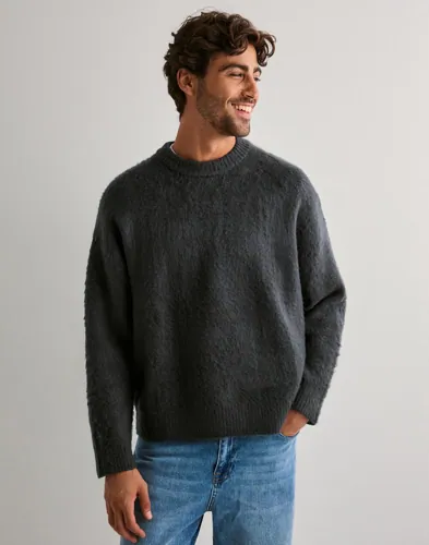 Jack & Jones Jcocover Knit Brushed Crew Neck Collegegensere Grå