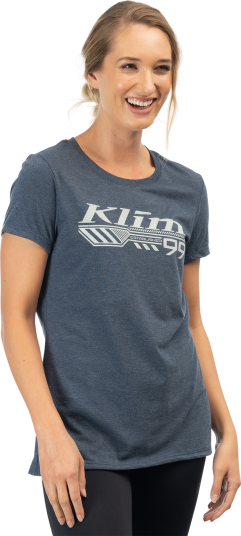 KLIM T-Skjorte Foundation Tri-Blend Dame Marine Frost-Papyrus