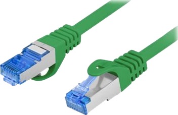 Lanberg Koblingskabel Rj-45 Hann Til Rj-45 Hann 6 Mm S/Ftp Cat 6A Halogenfri Formstøpt Uten Hindringer Flertrådet Grønn Ral 6024