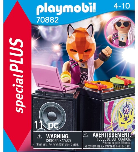 Playmobil SpecialPlus DJ Med Platespiller 70882 11 Deler Onesize Leketøy