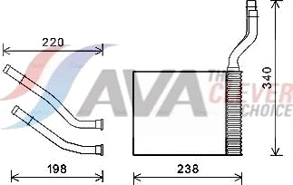 Varmeapparat register AVA COOLING SYSTEMS FD6464