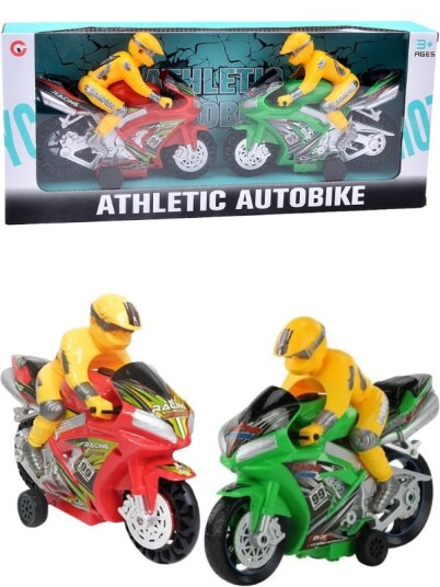 Athletic Autobike Friksjonsmotorsykler i 2 farger