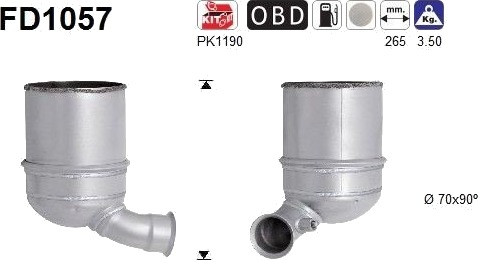 Partikkelfilter AS FD1057