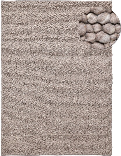Ullteppe Sala Irregular Wool Bubble taupe/hvit melert Størrelse: 160 x 230 cm
